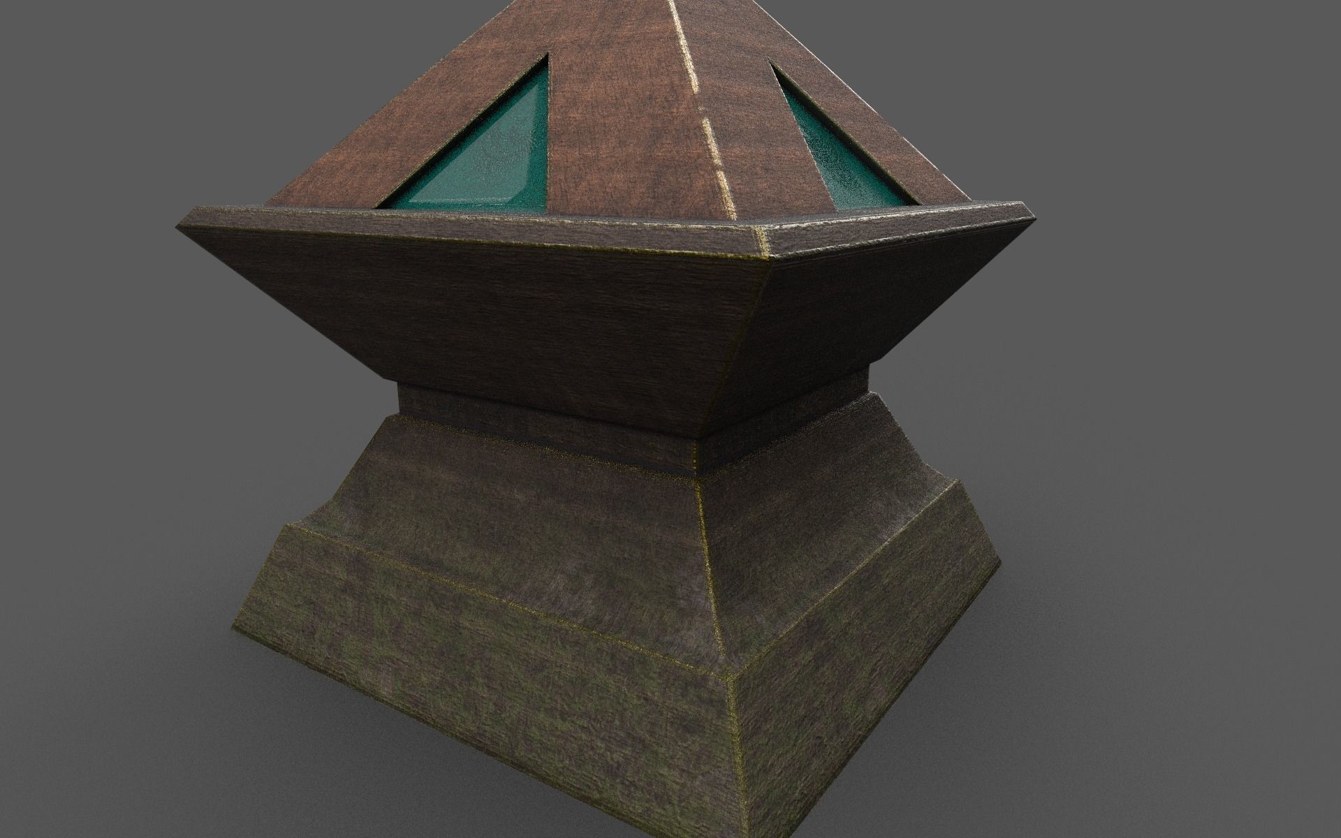 Old Chest4 Low-poly 3D model_6