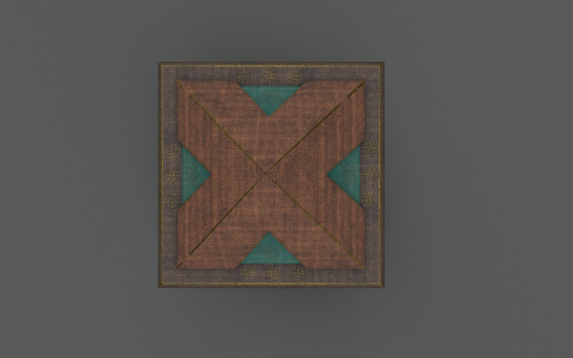 Old Chest4 Low-poly 3D model_5