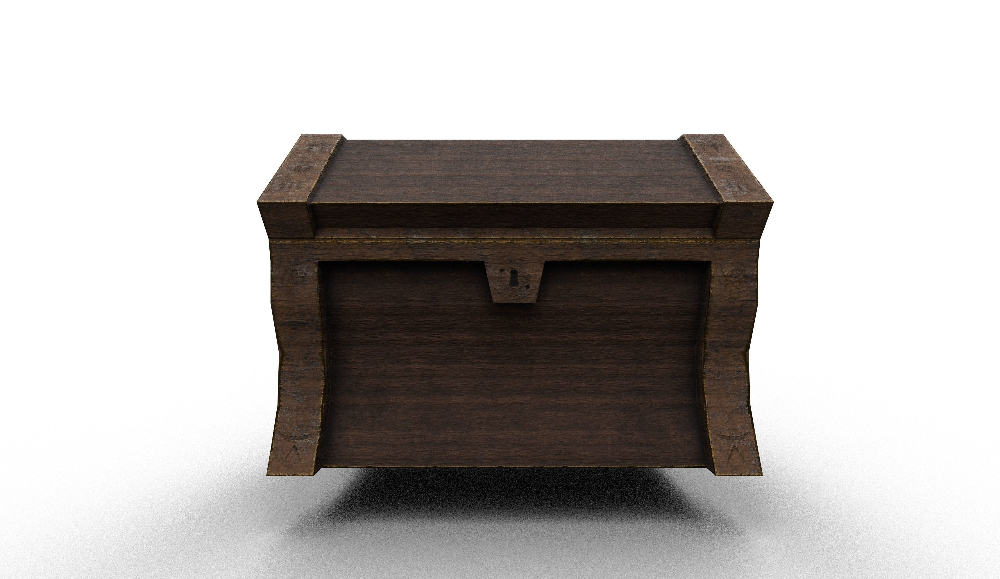 Old Chest5 Low-poly 3D model_2