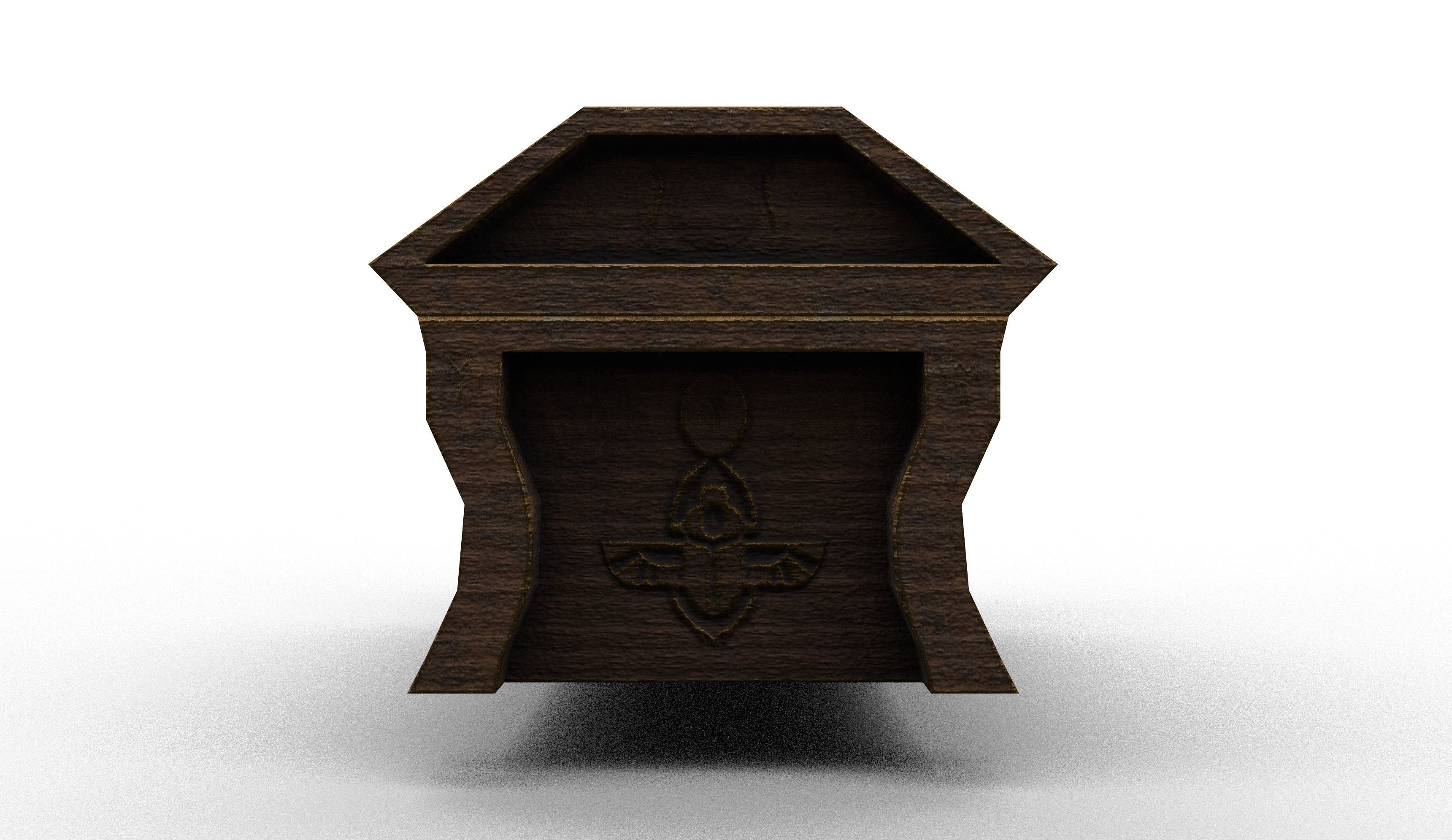 Old Chest5 Low-poly 3D model_4