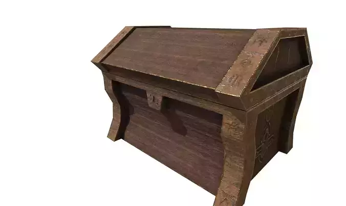 Old Chest5 Low-poly 3D model
