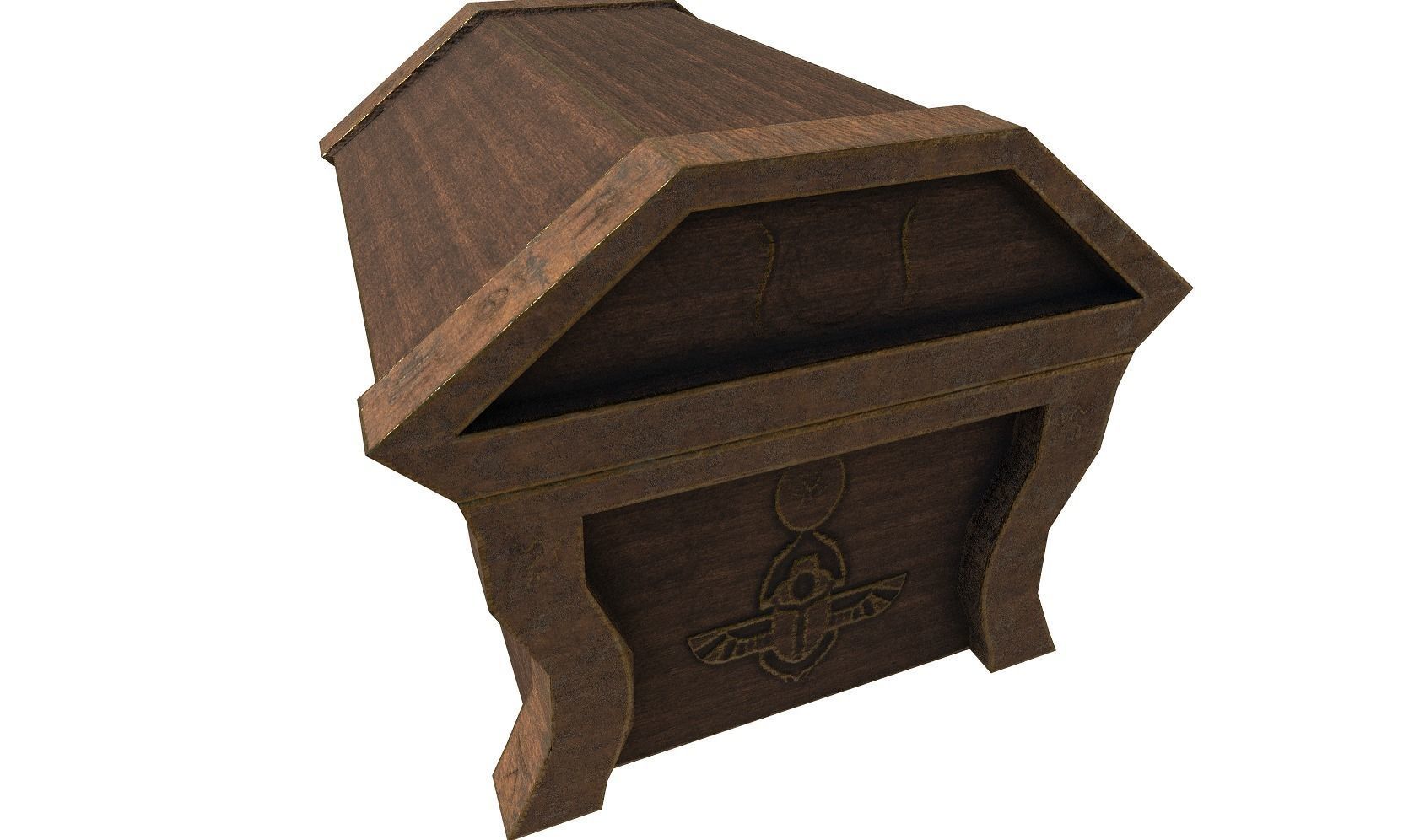 Old Chest5 Low-poly 3D model_8