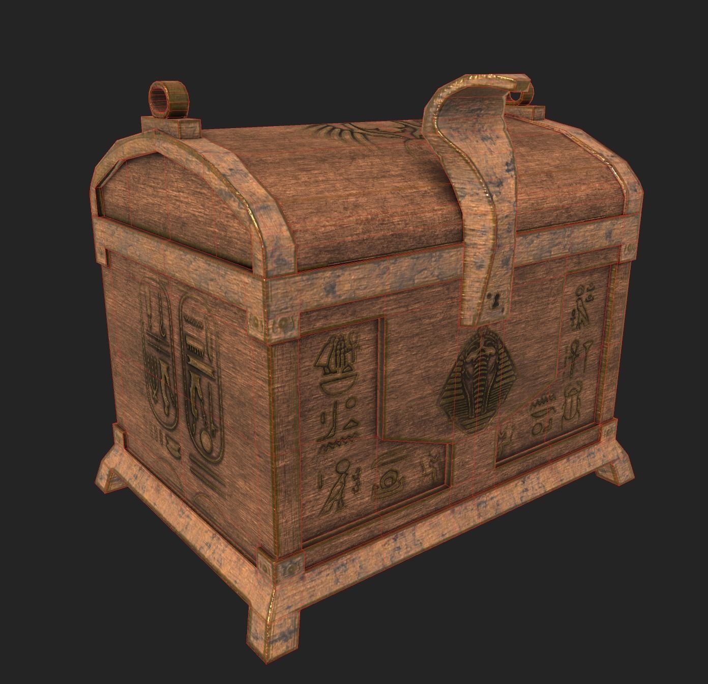 Old Chest6 Low-poly 3D model_5