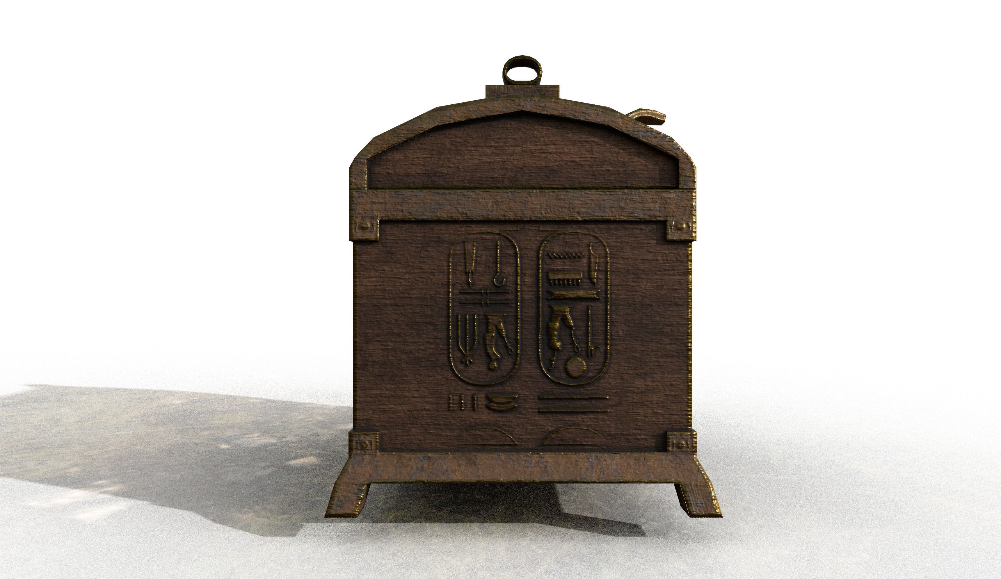 Old Chest6 Low-poly 3D model_3