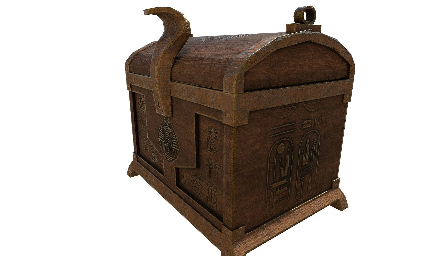 Old Chest6 Low-poly 3D model_9