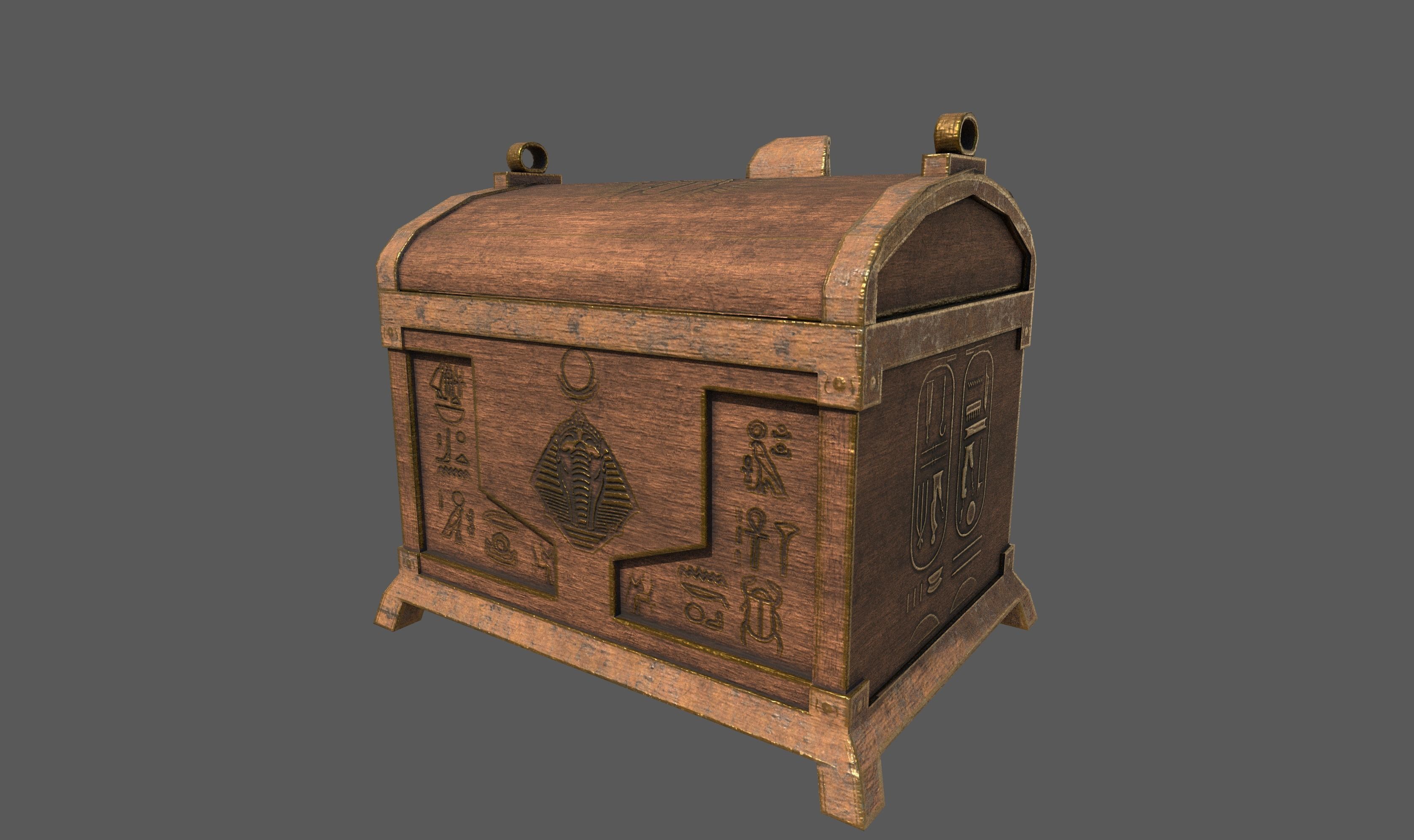 Old Chest6 Low-poly 3D model_8