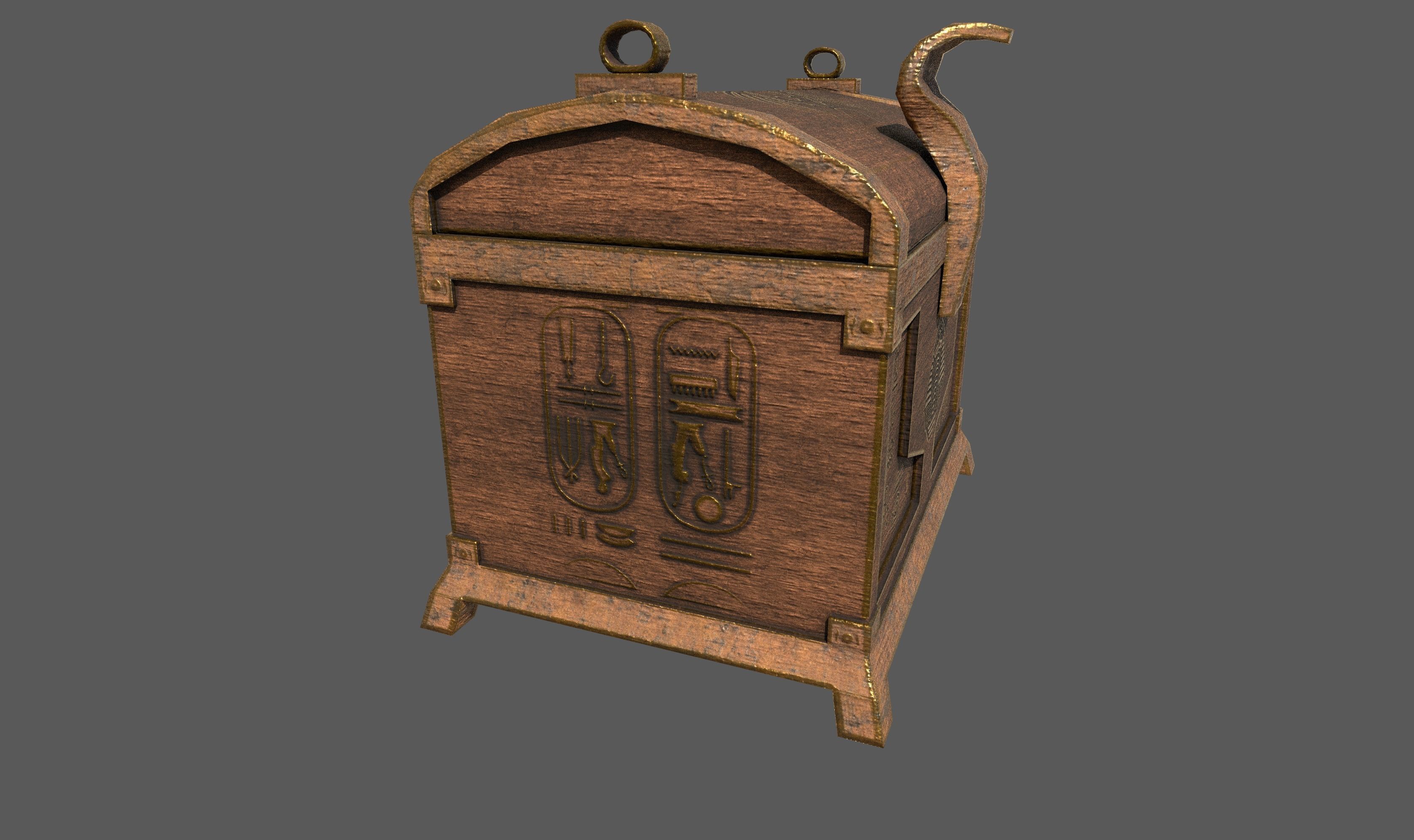 Old Chest6 Low-poly 3D model_6
