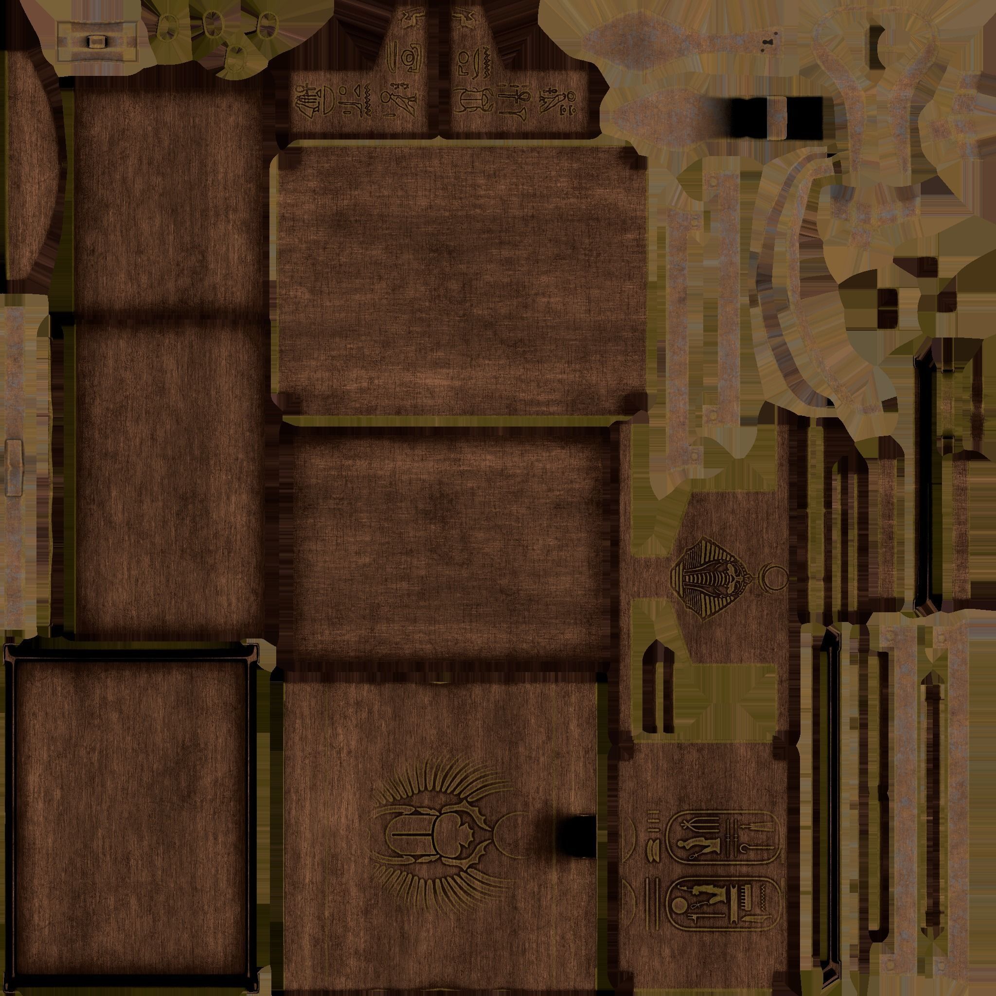 Old Chest6 Low-poly 3D model_4