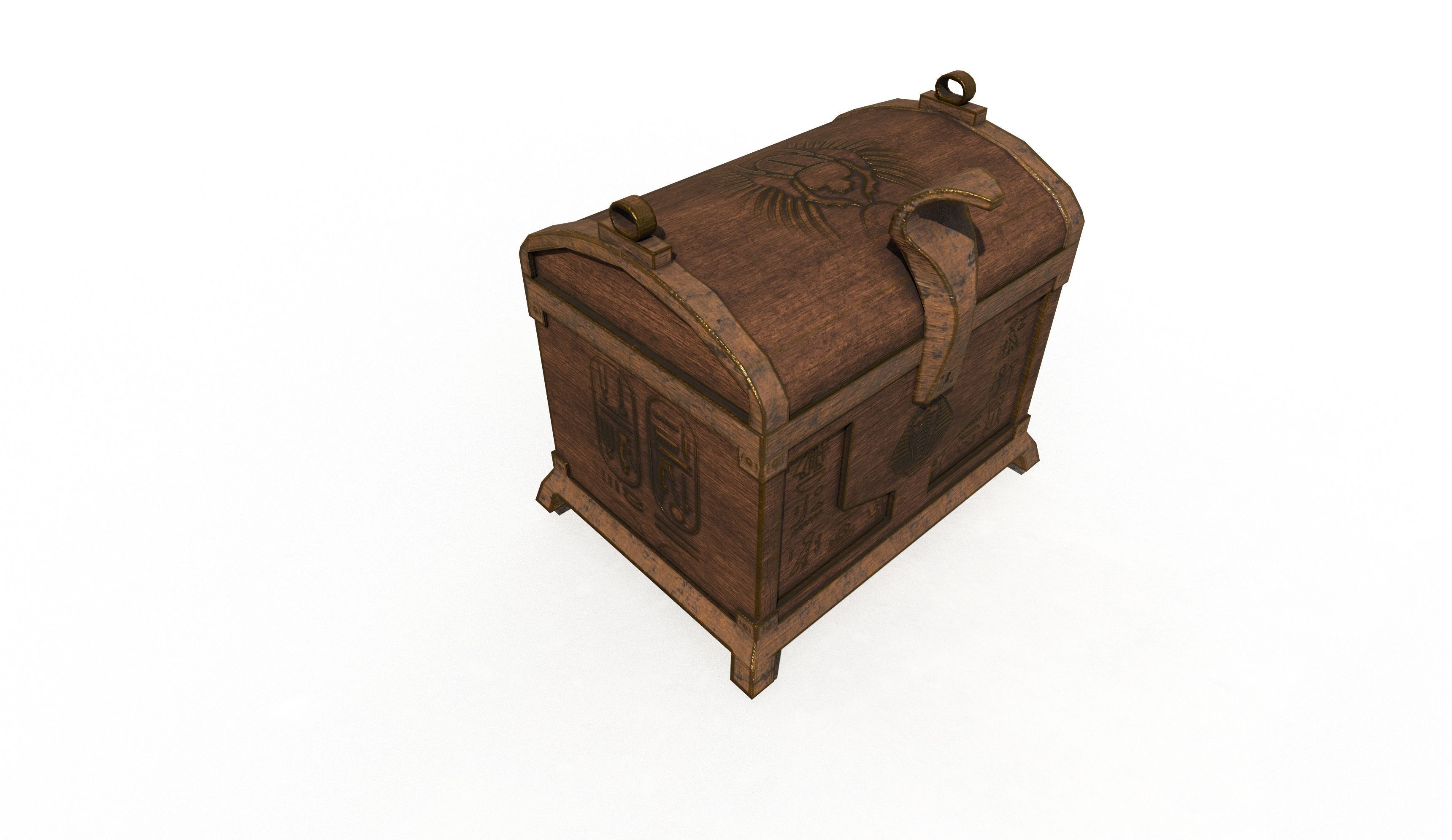 Old Chest6 Low-poly 3D model_2