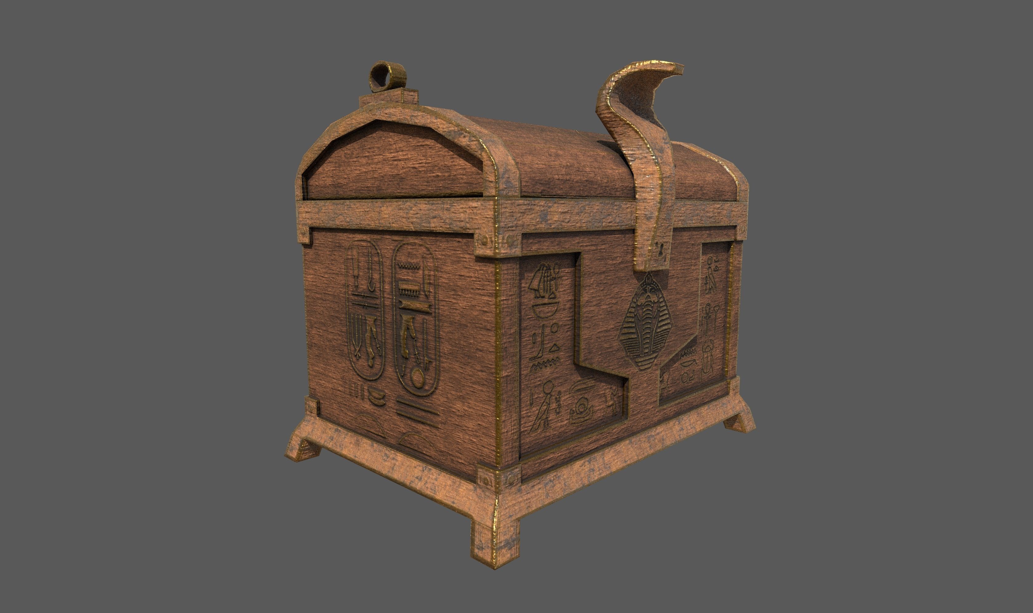 Old Chest6 Low-poly 3D model_7