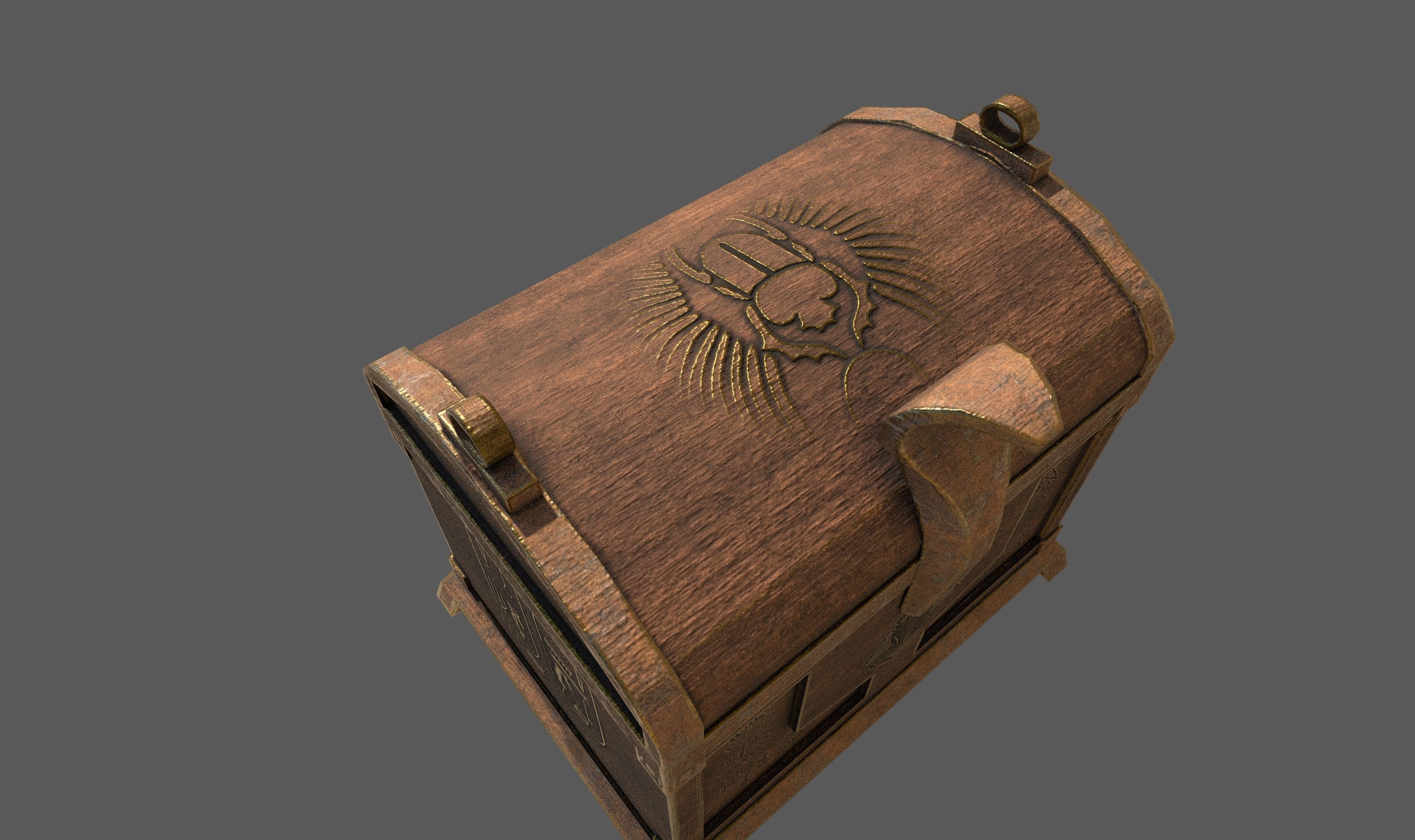 Old Chest6 Low-poly 3D model_1