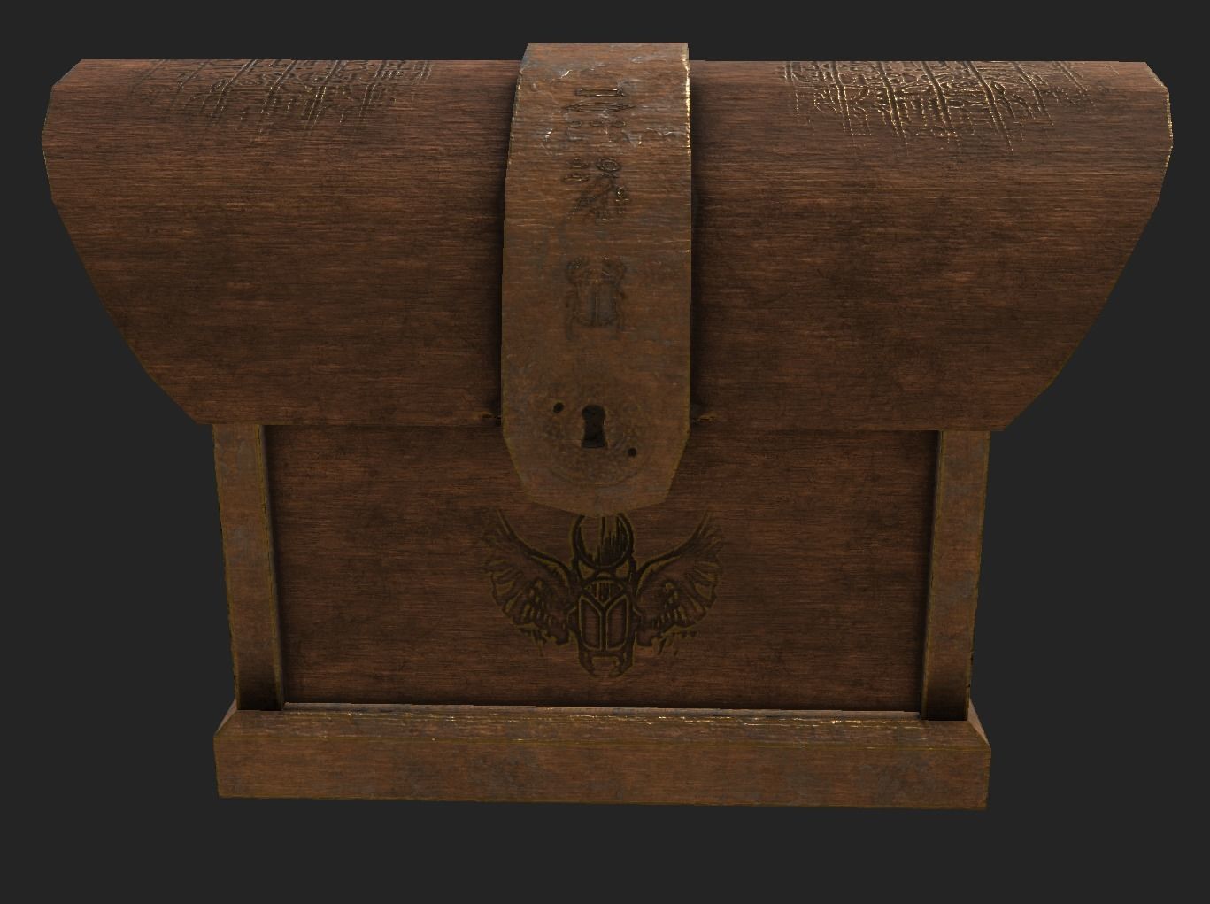 Old Chest7 Low-poly 3D model_4