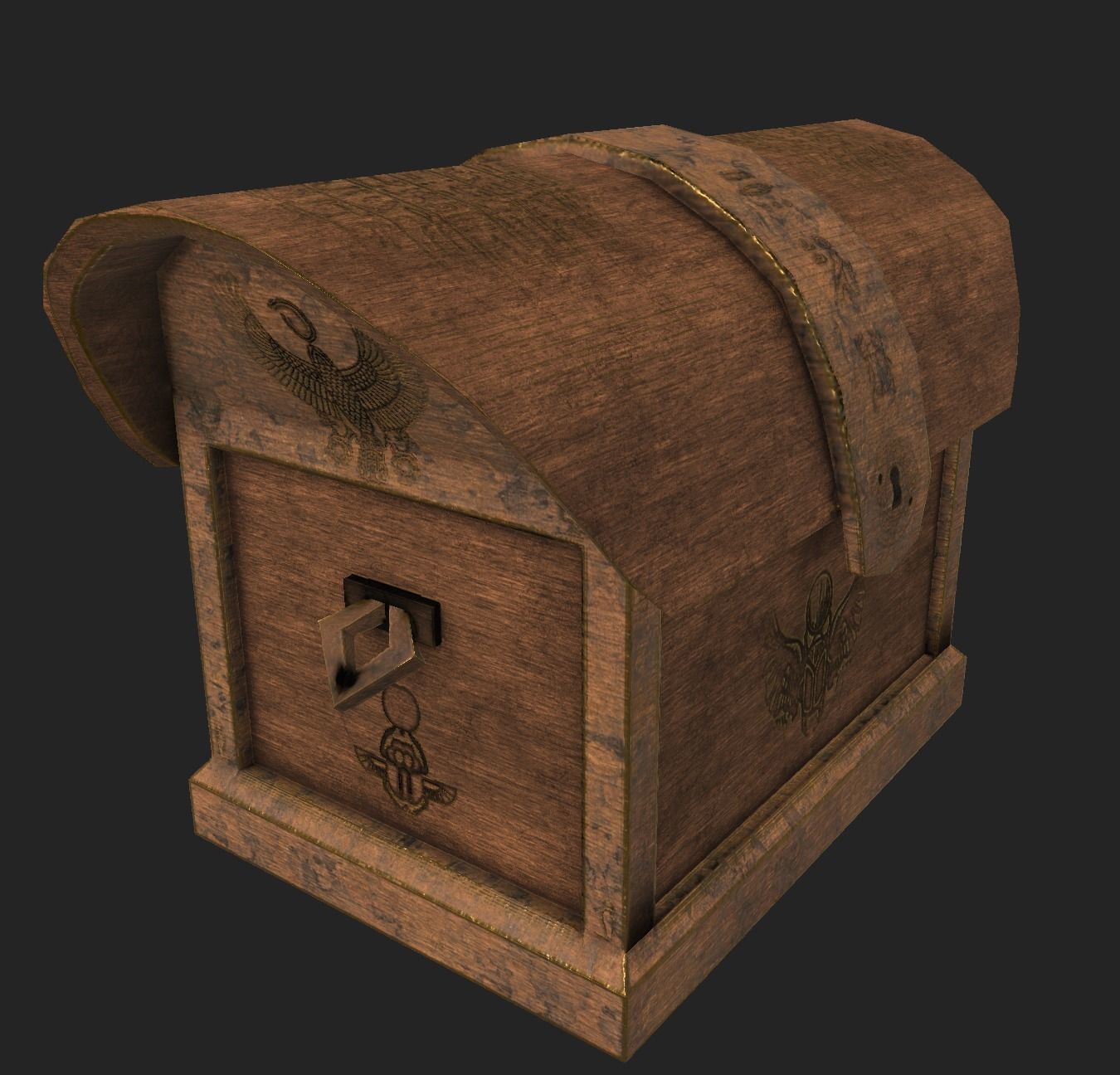 Old Chest7 Low-poly 3D model_7