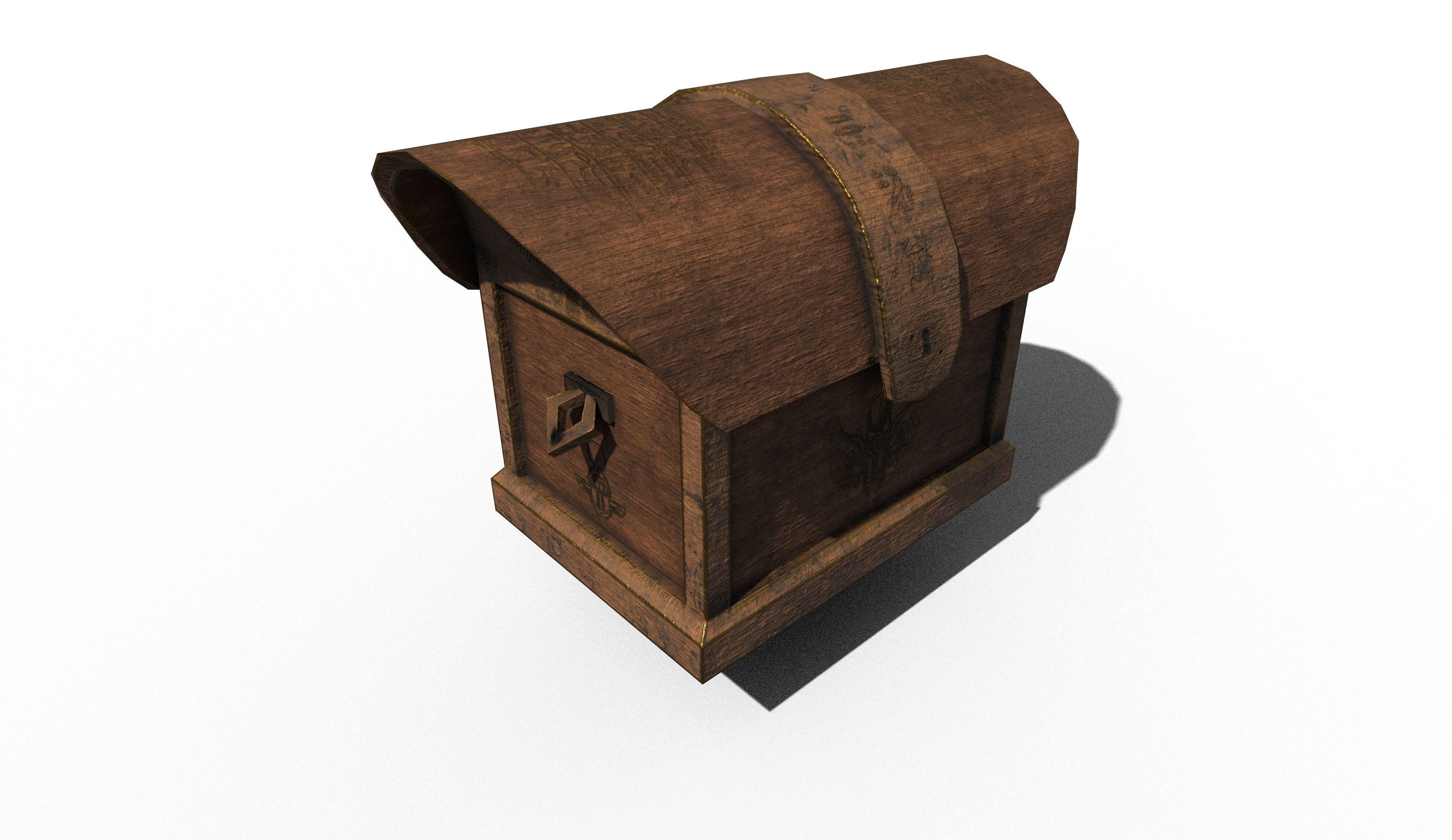 Old Chest7 Low-poly 3D model_1