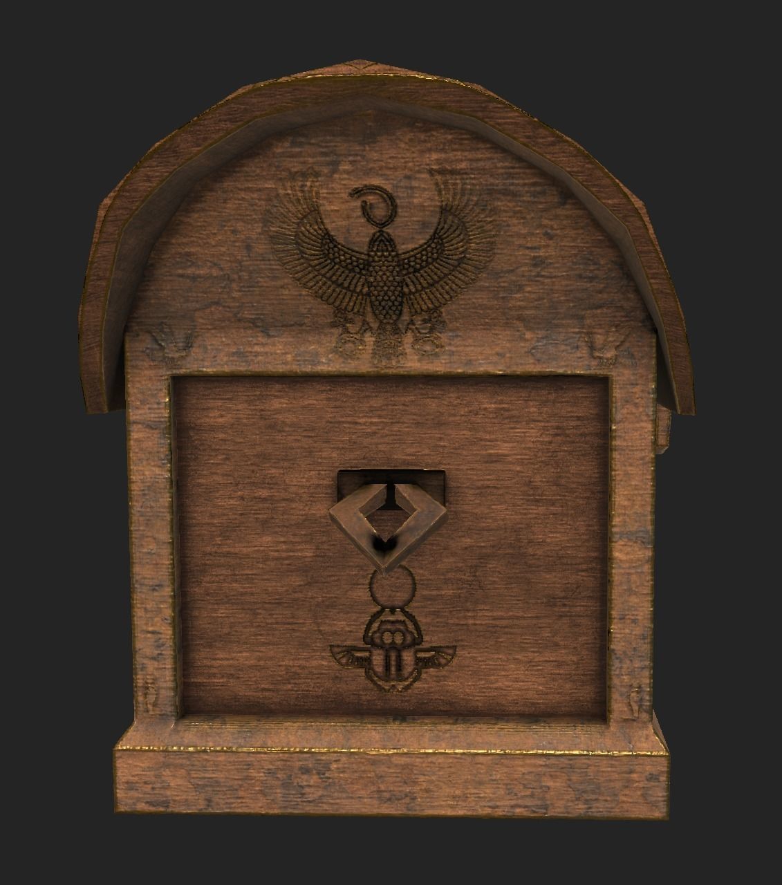 Old Chest7 Low-poly 3D model_5