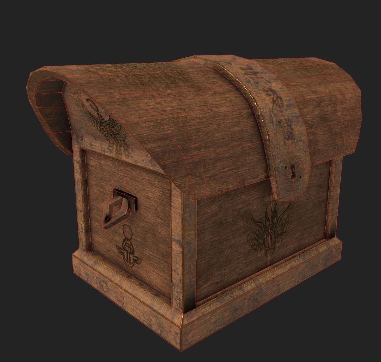 Old Chest7 Low-poly 3D model_6