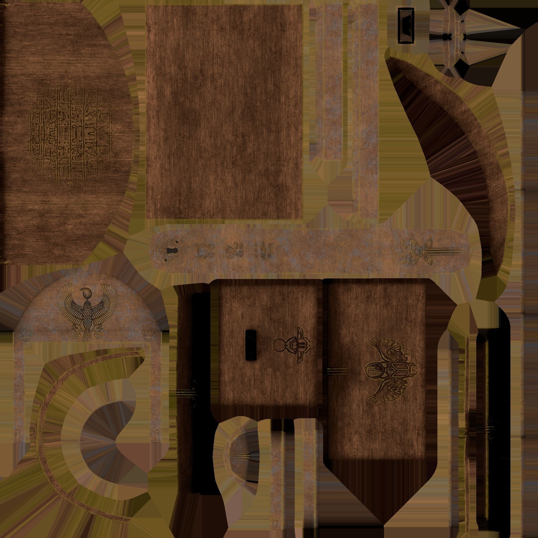 Old Chest7 Low-poly 3D model_3