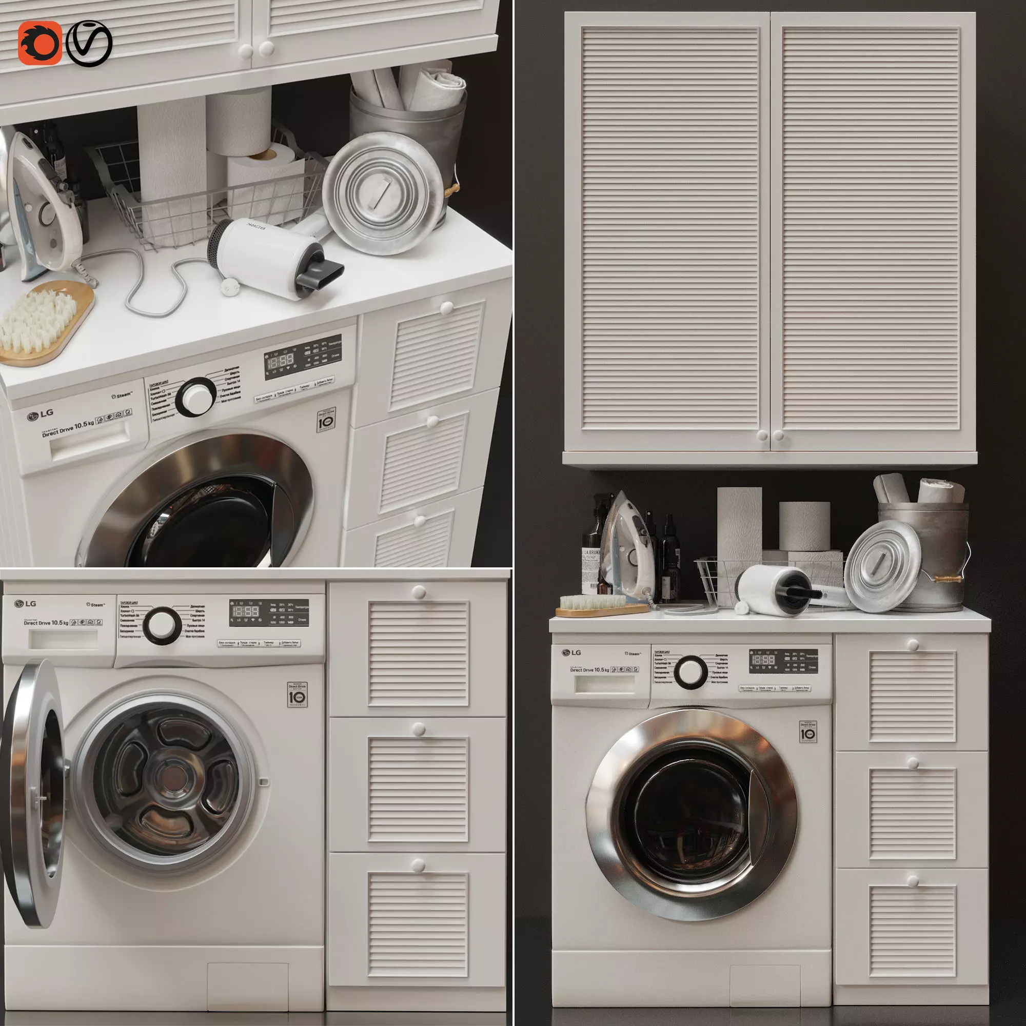 Laundry Decor 3D model_0