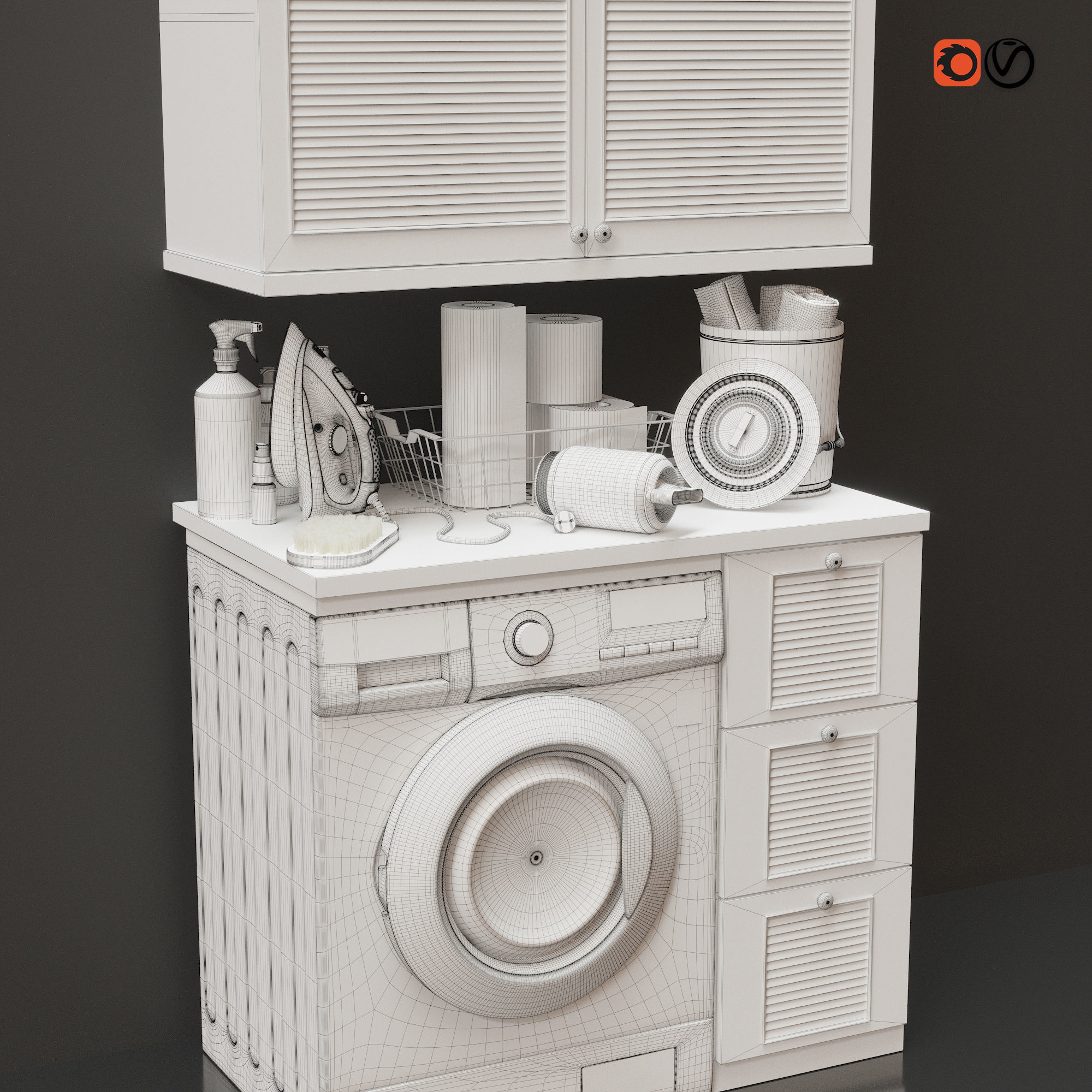 Laundry Decor 3D model_3