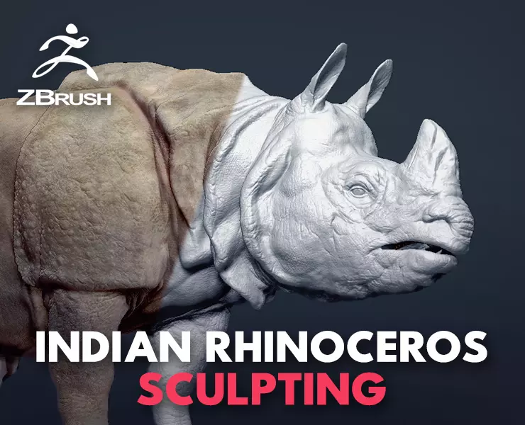Indian Rhinoceros - Sculpt 3D model_0