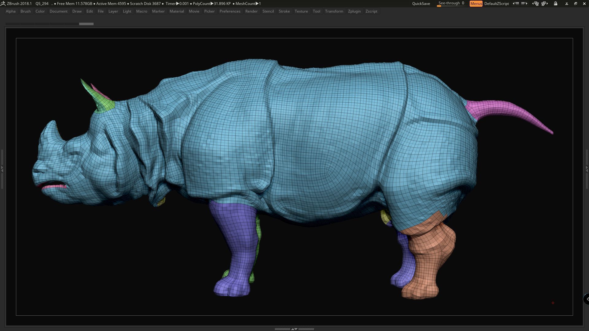 Indian Rhinoceros - Sculpt 3D model_16