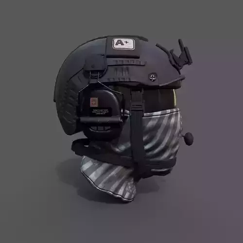 Helmet scifi military combat soldier ver 2 Low-poly 3D model