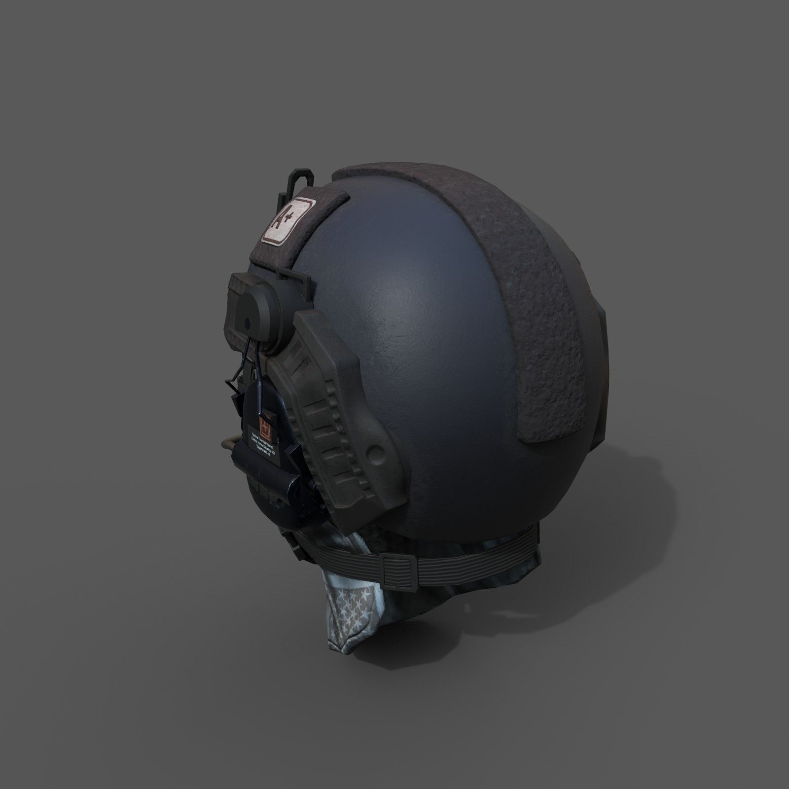 Helmet scifi military combat soldier ver 2 Low-poly 3D model_10