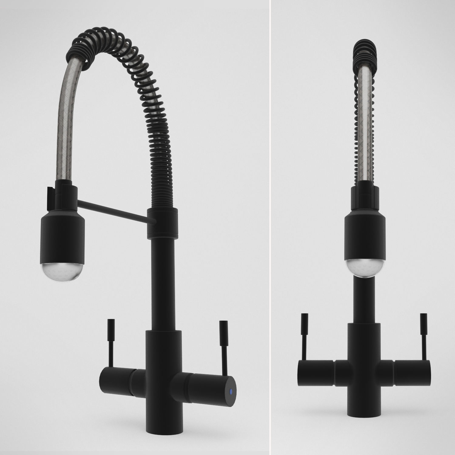 Pull-Down Kitchen Faucet Set 02 3D model_5
