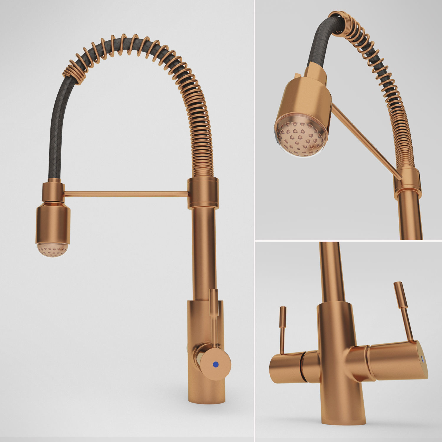 Pull-Down Kitchen Faucet Set 02 3D model_8
