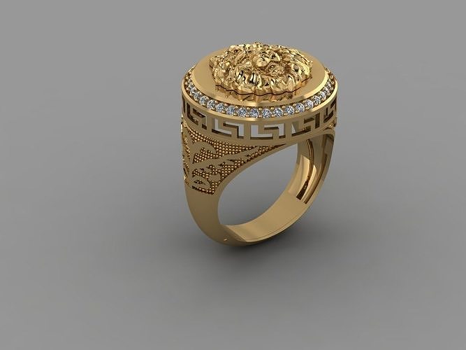 aslanli grekli yuzuk 3D model