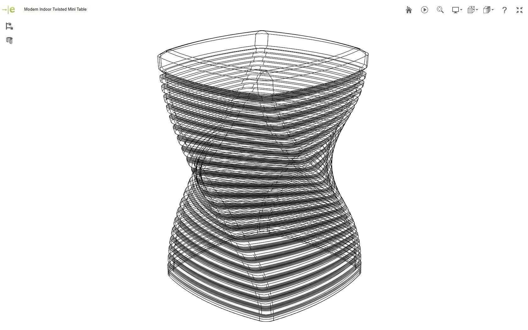 Modern Mini Table 3D print model_12