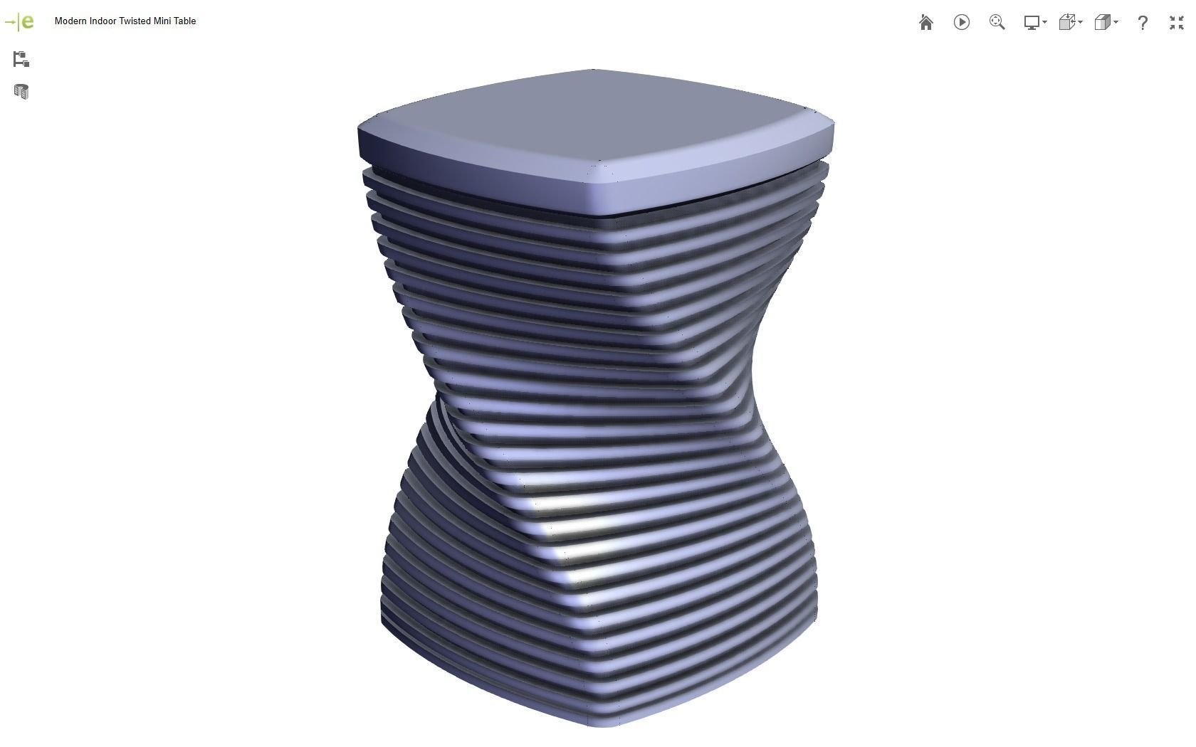Modern Mini Table 3D print model_9