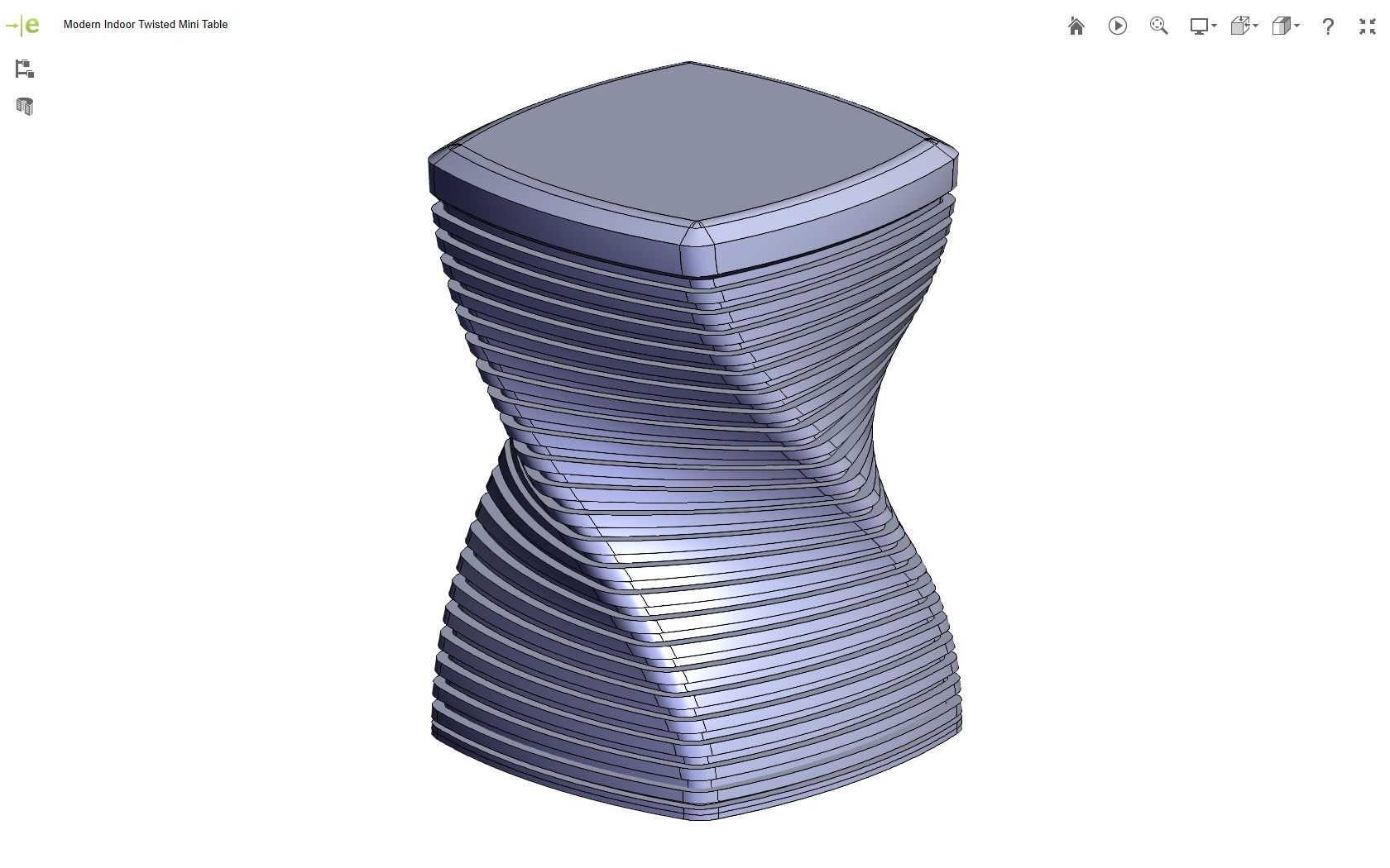 Modern Mini Table 3D print model_5