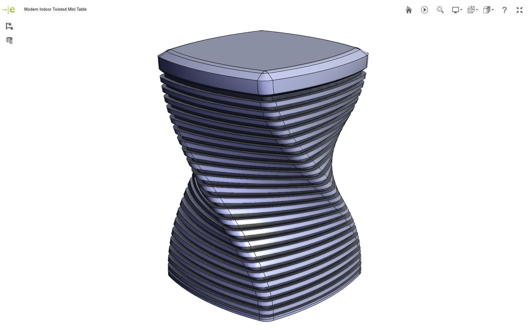 Modern Mini Table 3D print model_8