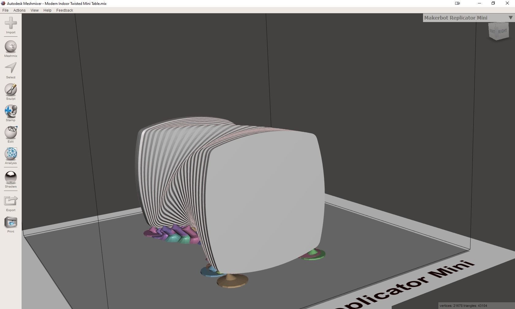 Modern Mini Table 3D print model_39