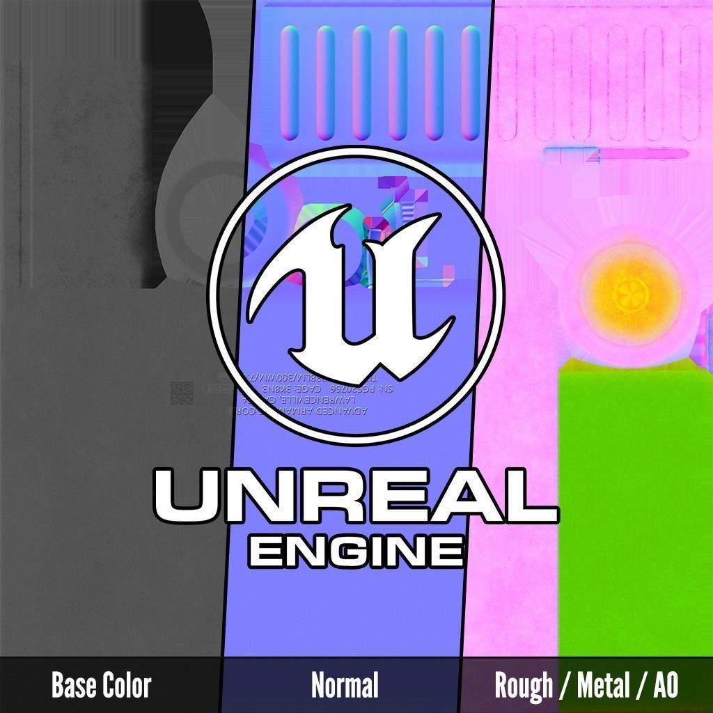 AAC Titan-QD Fast-Attach 338LM Silencer and Muzzle Brake Low-poly 3D model_29