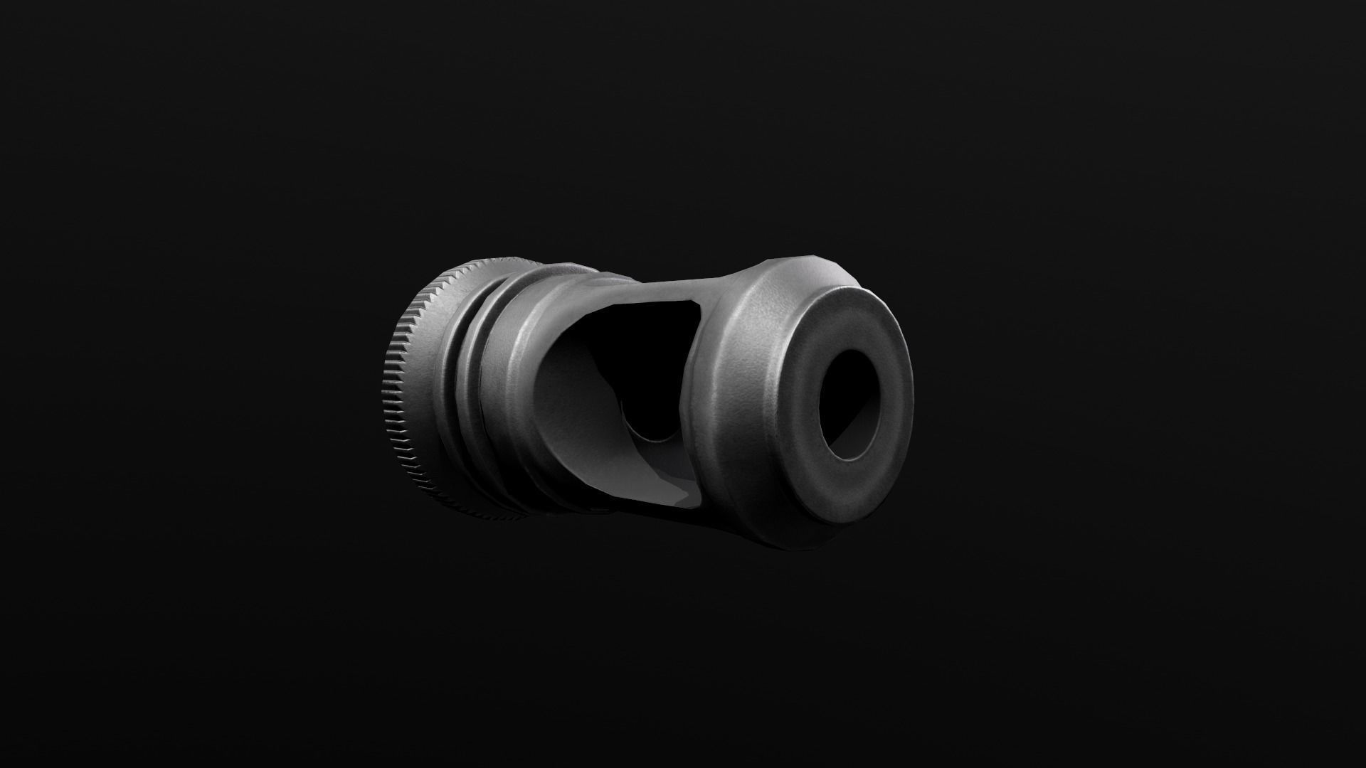 AAC Titan-QD Fast-Attach 338LM Silencer and Muzzle Brake Low-poly 3D model_10