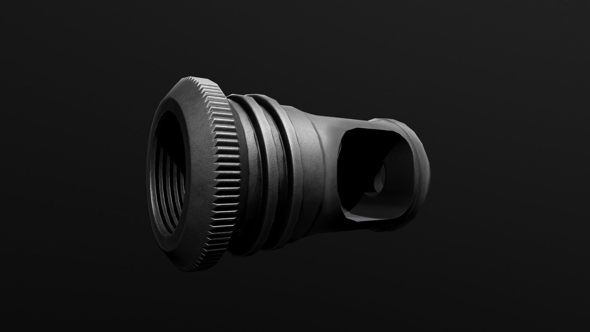 AAC Titan-QD Fast-Attach 338LM Silencer and Muzzle Brake Low-poly 3D model_16