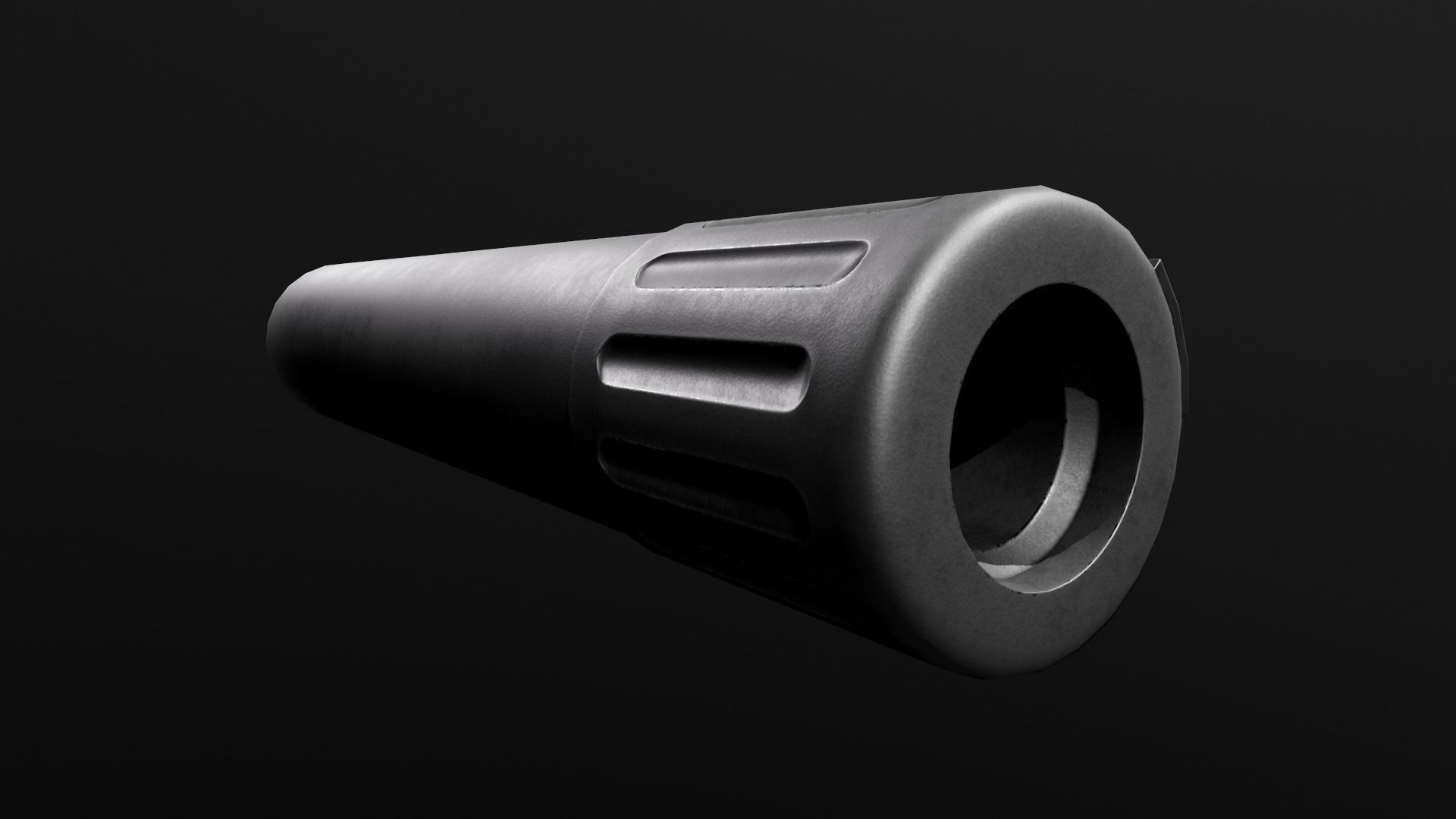 AAC Titan-QD Fast-Attach 338LM Silencer and Muzzle Brake Low-poly 3D model_22