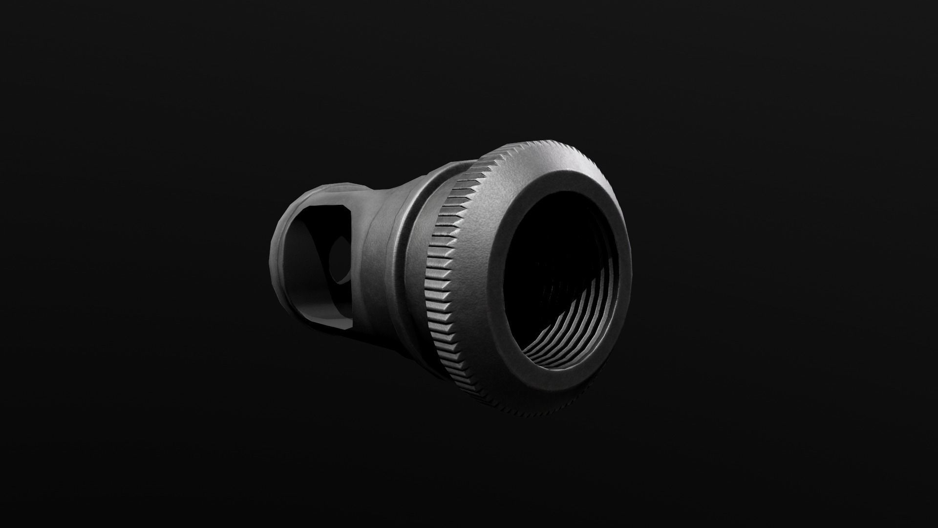 AAC Titan-QD Fast-Attach 338LM Silencer and Muzzle Brake Low-poly 3D model_14