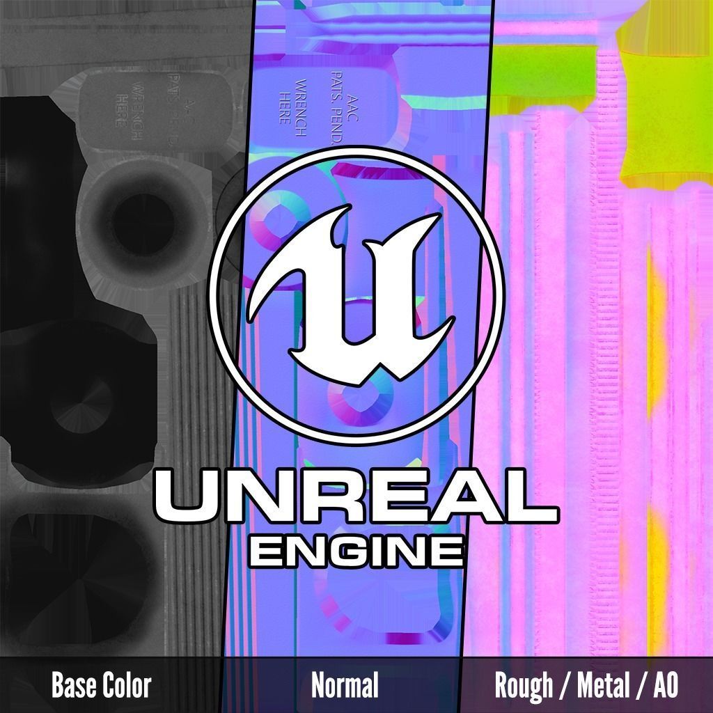 AAC Titan-QD Fast-Attach 338LM Silencer and Muzzle Brake Low-poly 3D model_27