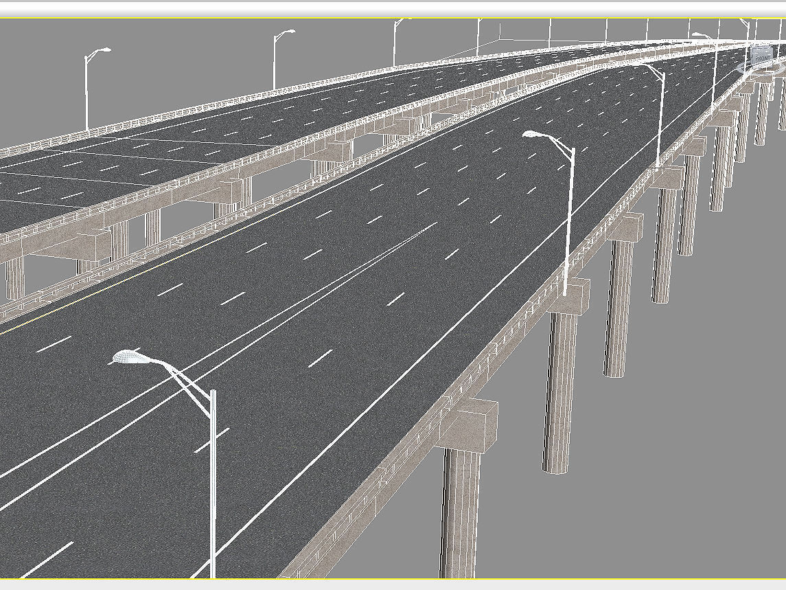 Freeway Section 3D model | CGTrader