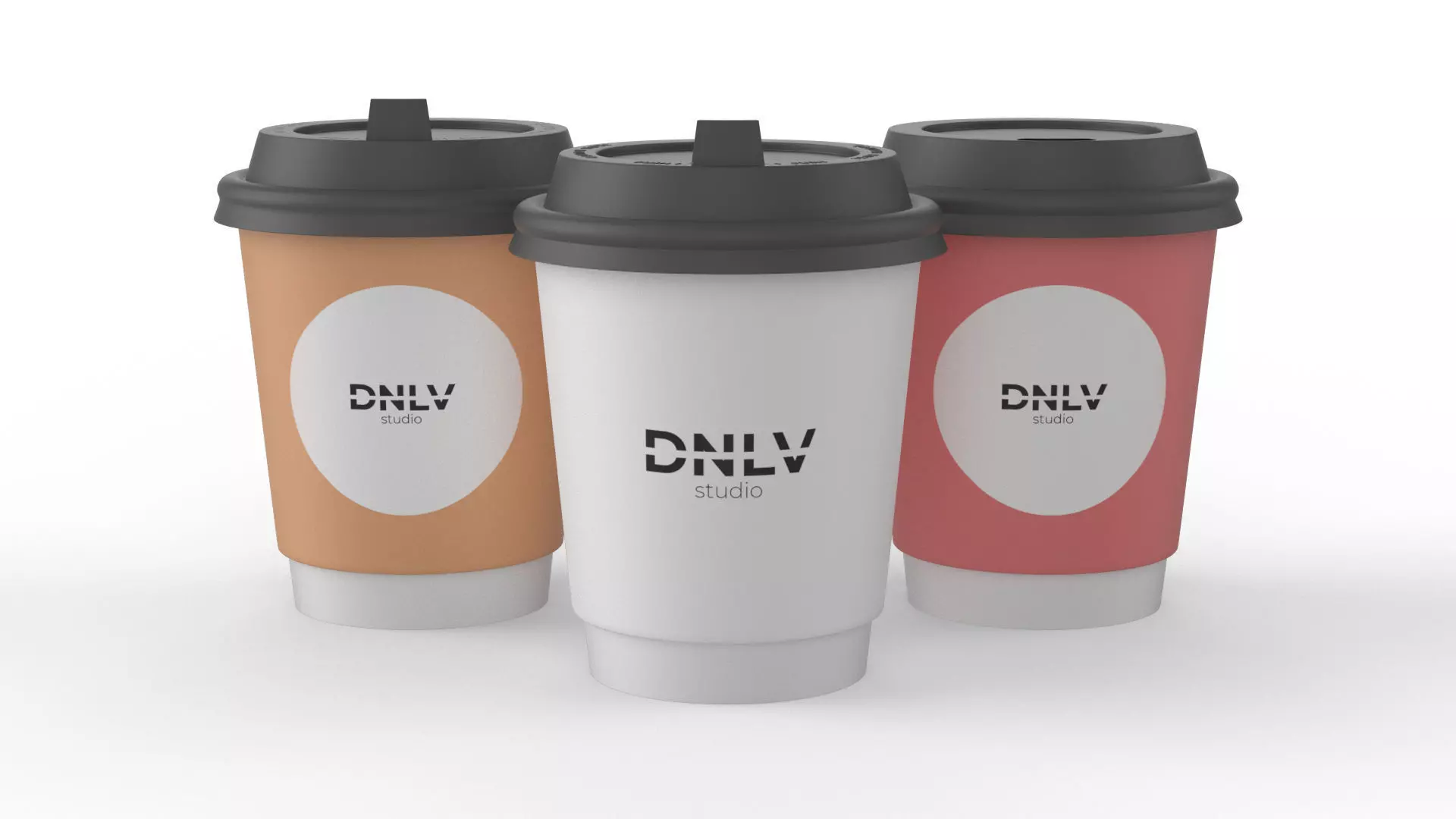 Coffee Paper Cup Mockup 250ml 3D model_0