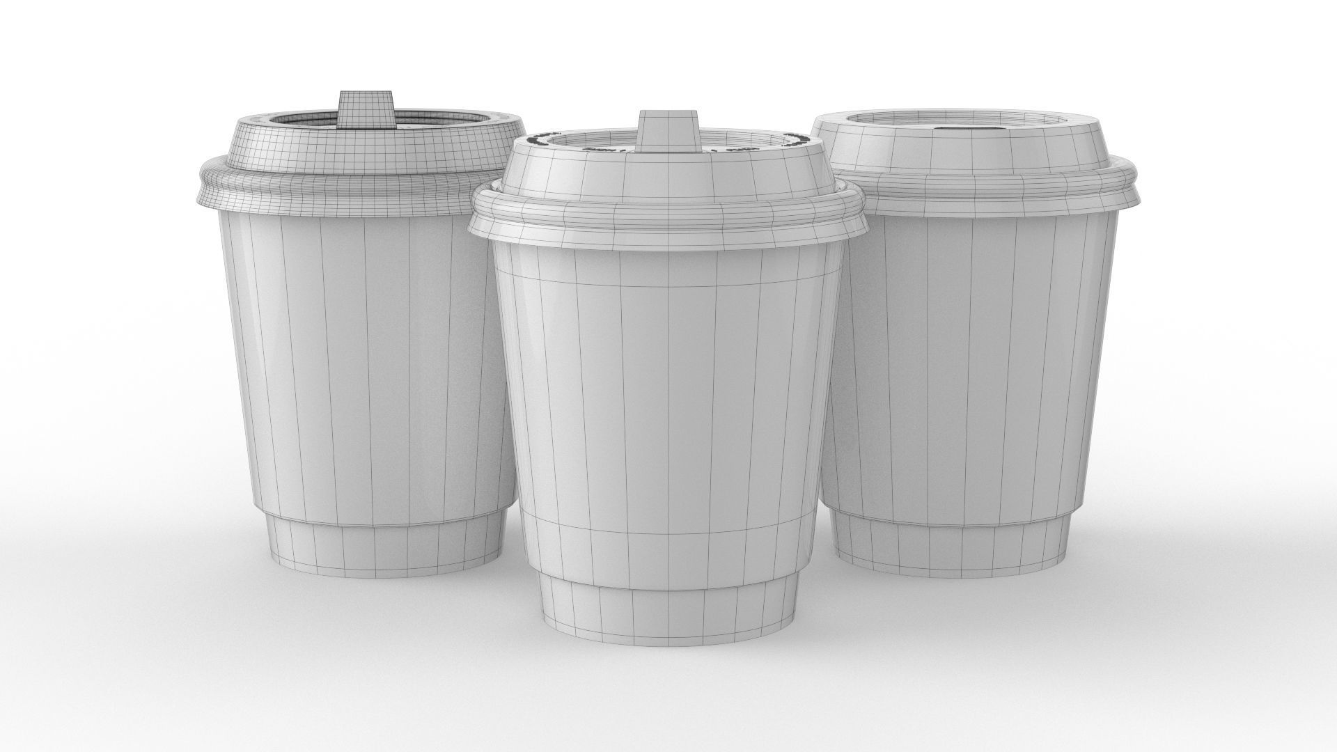 Coffee Paper Cup Mockup 250ml 3D model_8