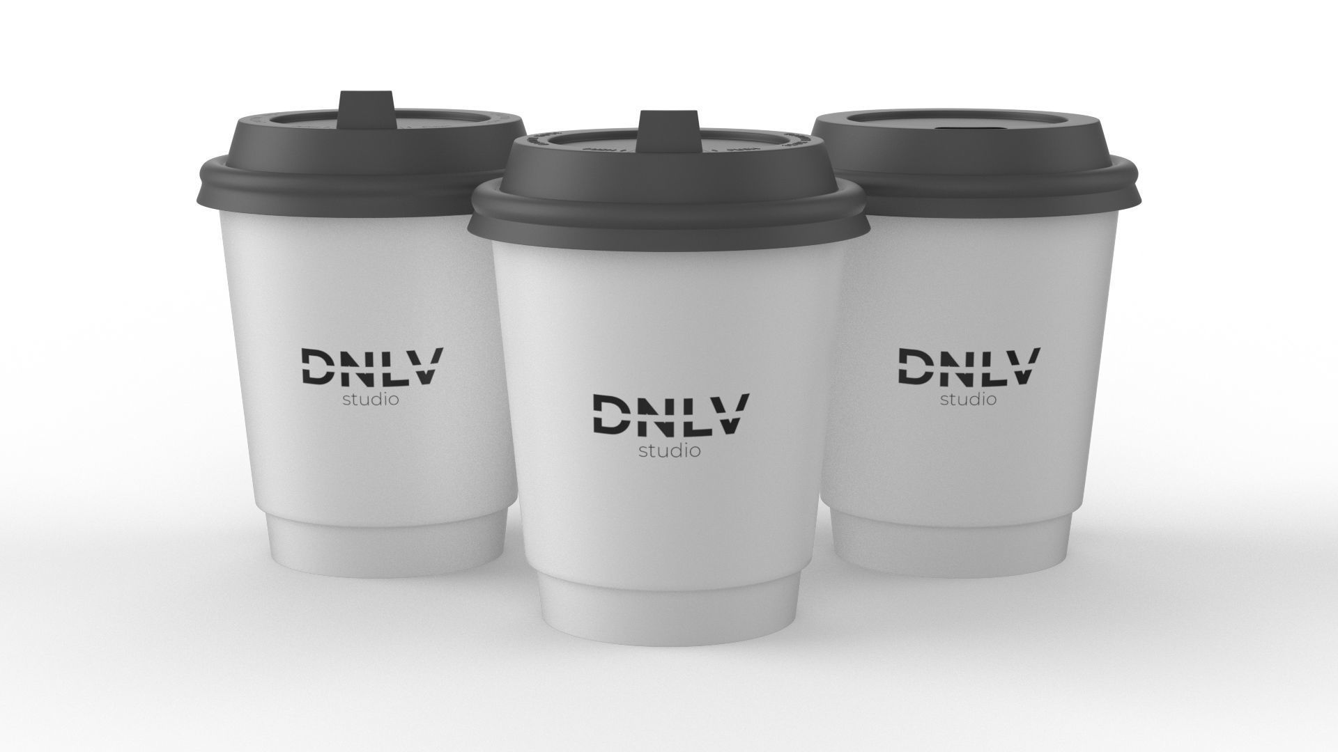 Coffee Paper Cup Mockup 250ml 3D model_1