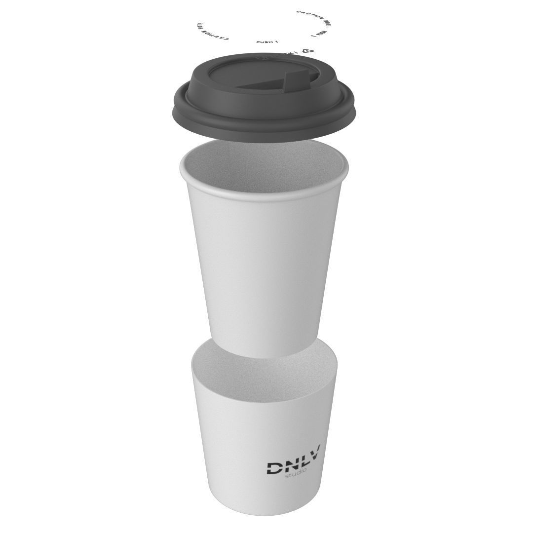 Coffee Paper Cup Mockup 250ml 3D model_7