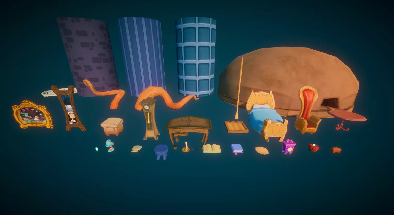 Alice In Wonderland Package Low-poly 3D model_0