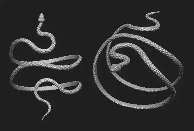 Snake Bracelet Thin Version 3D print model