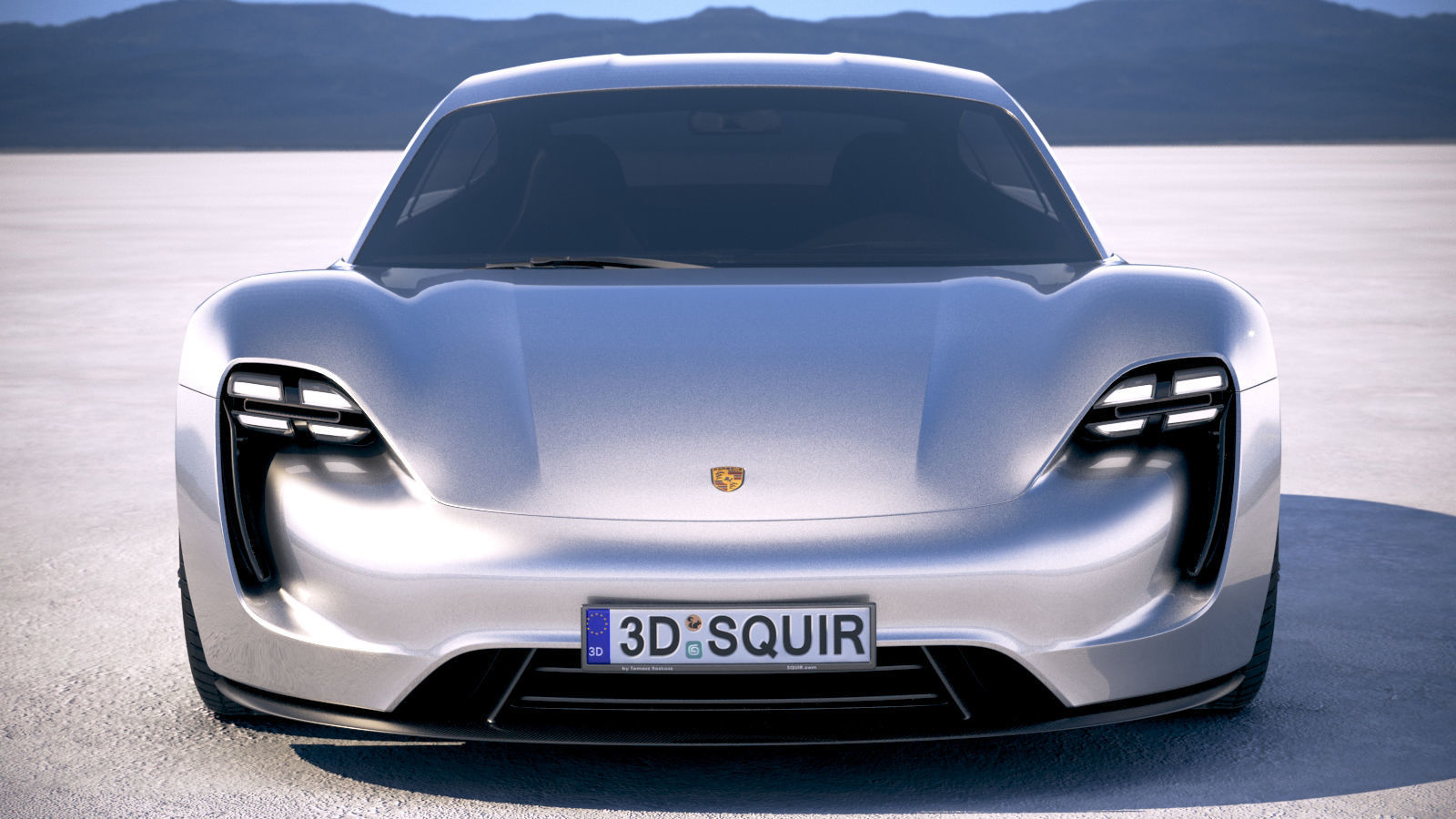 Porsche Mission E Concept 2015 Bonneville 3D model_9