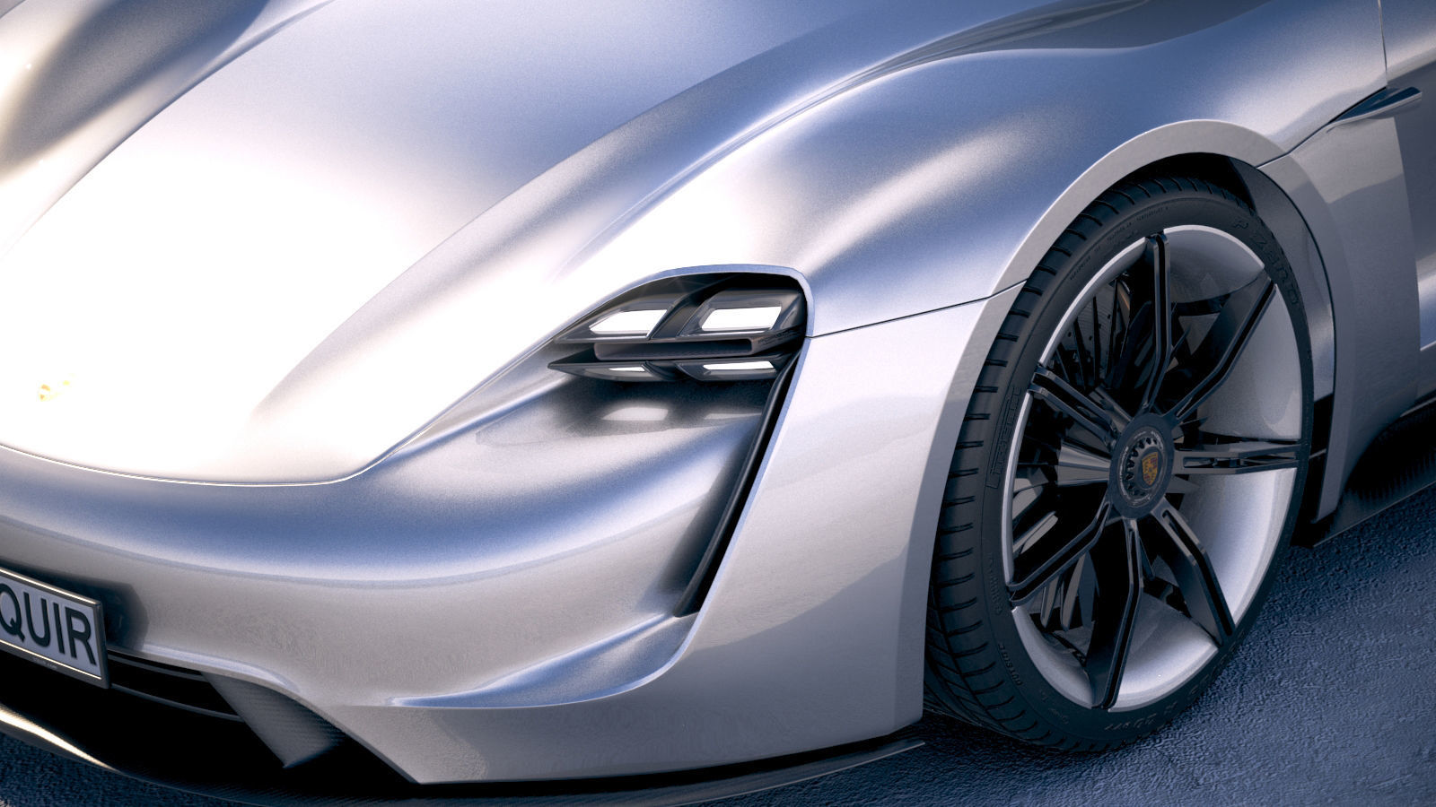 Porsche Mission E Concept 2015 Bonneville 3D model_2